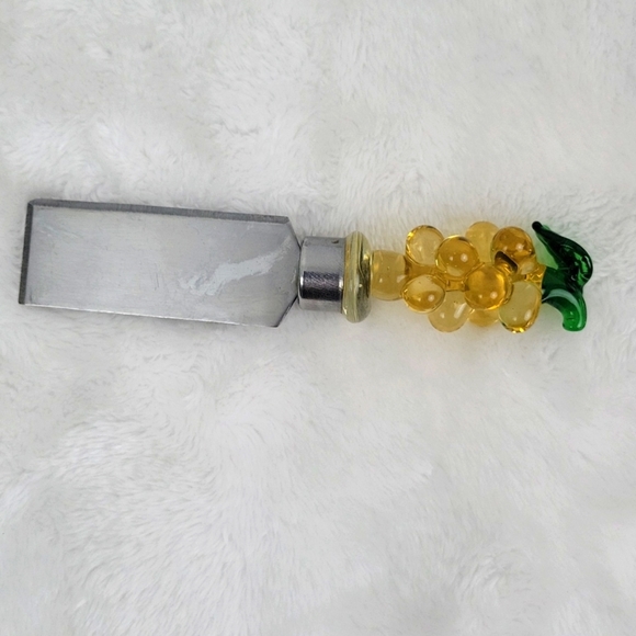 Four Piece Cheese Knives Set for Charcuterie Board Utensils Glass Grapes - Picture 3 of 9